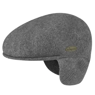 Anthracite Ear Flap Cap - Kangol Reference: 95 | Traclet Hat Shop