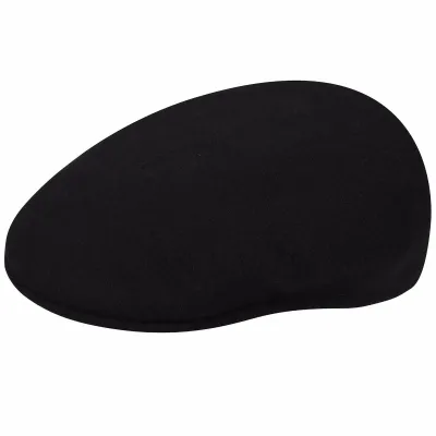 Flat Cap 504 Winter Wool Black - Kangol Reference: 93 | Traclet Hat Shop