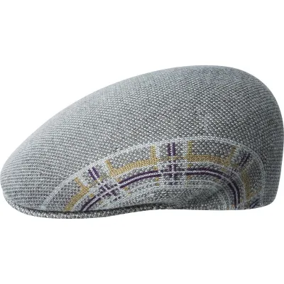 Kangol Grey Plaid Stripe 504 Cap Reference: 4126 | Traclet Hat Shop