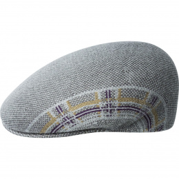 Kangol Grey Plaid Stripe 504 Cap