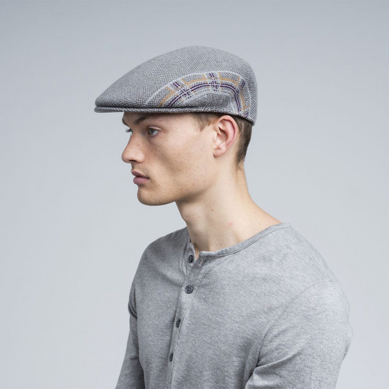 Kangol Grey Plaid Stripe 504 Cap