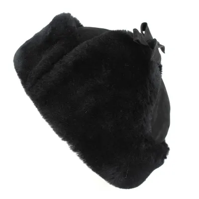 Chapka/ Toque Vraie Fourrure Mouton Noir- Traclet Reference : 3047 | Chapellerie Traclet