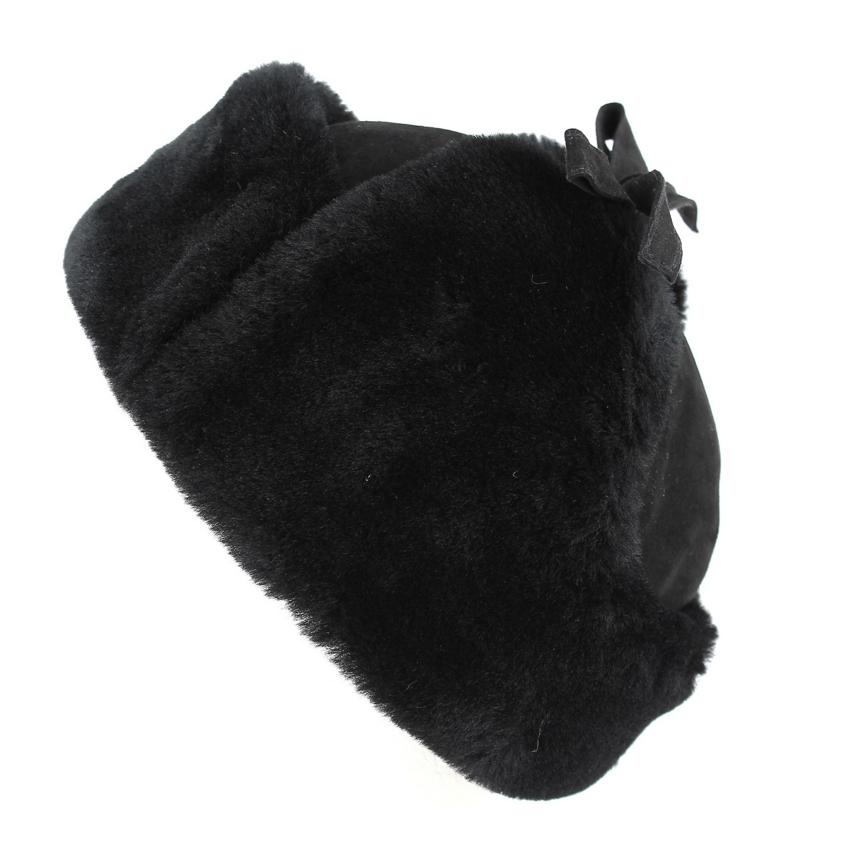 Chapka noire en vrai fourrure homme, chapeau syle Russe, cuir noir  véritable et fourrure de vison noir naturel recyclée, Modèle Russe CRU1 -   Canada