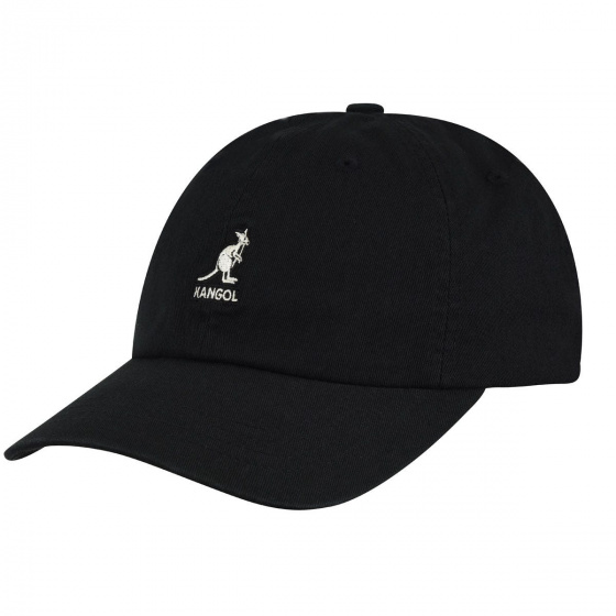 Washed Baseball Cap Cotton Black - Kangol