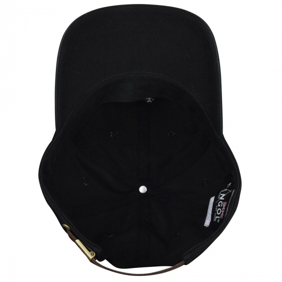 Casquette Washed Baseball Coton Noir - Kangol