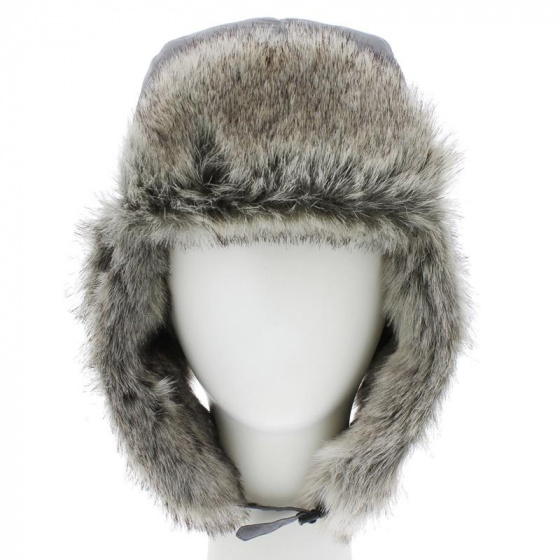 Dark Grey Faux Fur Ushanka Hat - Herman