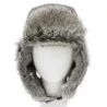 Chapka Fausse Fourrure Gris Foncé- Herman Reference : 7214 | Chapellerie Traclet