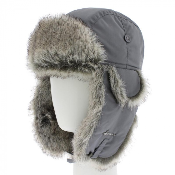 Chapka Fausse Fourrure Gris Foncé - Herman