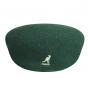 Dark Green Wool 504 Flat Cap - Kangol