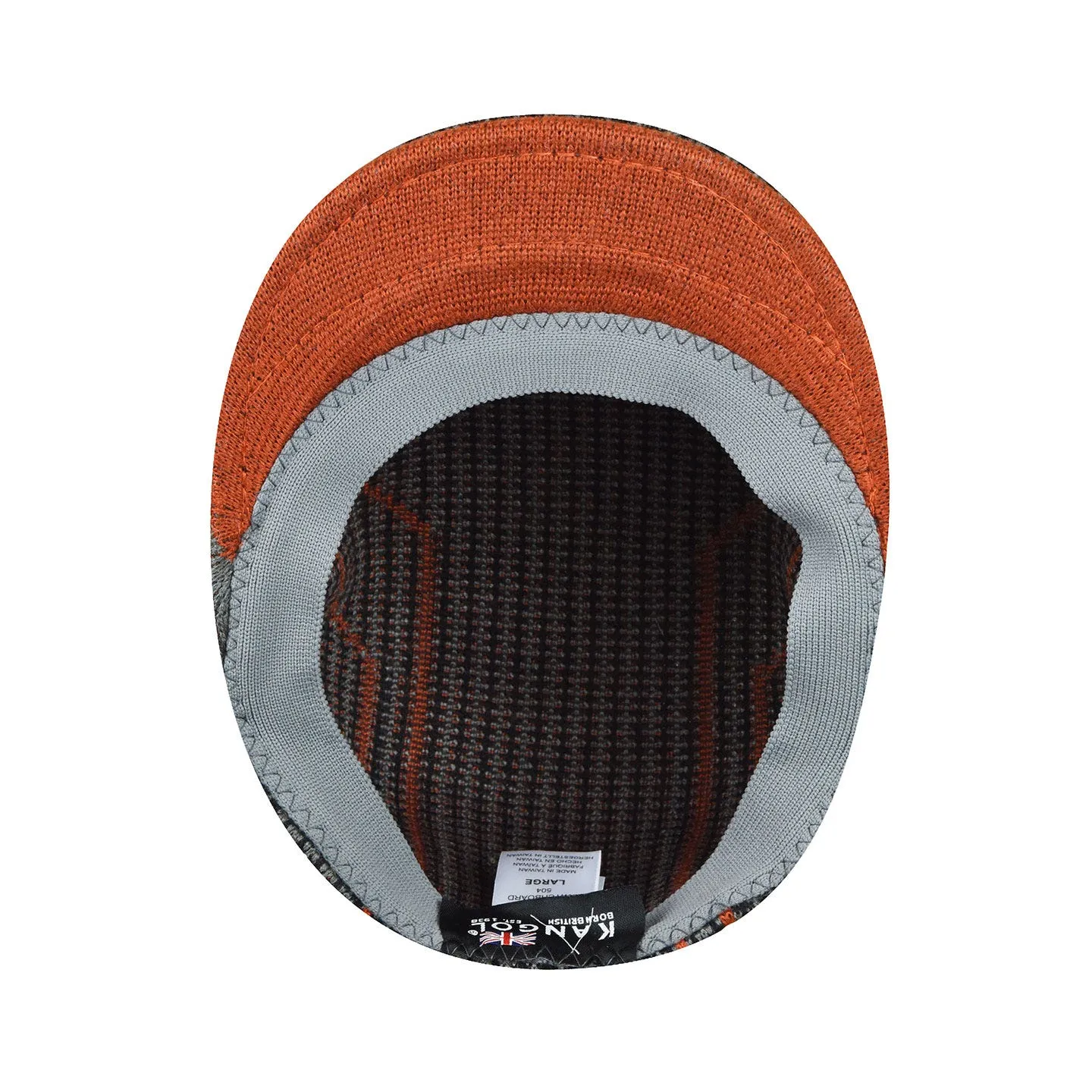 Switchboard 504 Flat Cap Orange & Grey - Kangol Reference: 4594 | Traclet Hat Shop