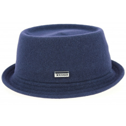 Navy Blue Wool Mowbray PorkPie Hat - Kangol