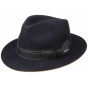 Navy Fur Felt Fedora Bogart Hat - Stetson