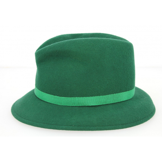 Chapeau Fedora Feutre Laine Tessa Vert- Marzi
