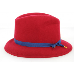 Fedora Hat Wool Felt Tessa Raspberry- Marzi