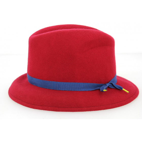 Tessa Raspberry Wool Felt Fedora Hat - Marzi Tessa Raspberry Wool Felt Fedora Hat - Marzi