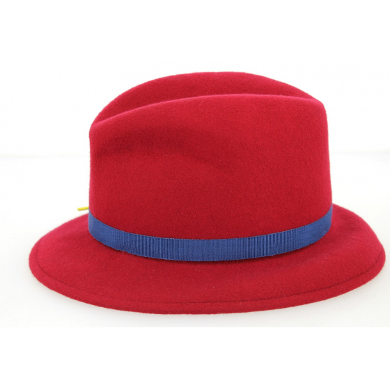 Tessa Raspberry Wool Felt Fedora Hat - Marzi Tessa Raspberry Wool Felt Fedora Hat - Marzi