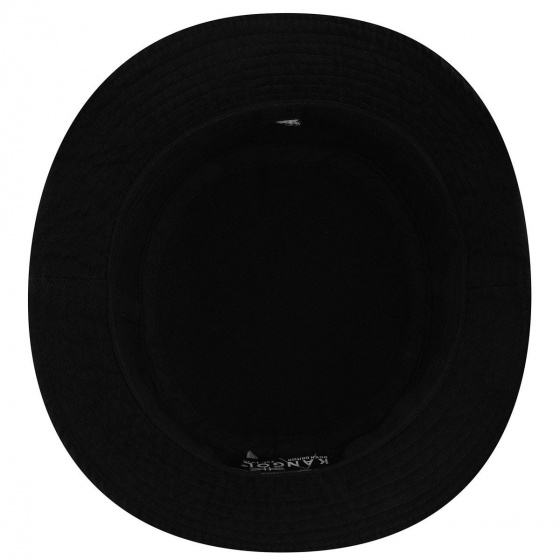 Black Cotton Washed Bucket Hat - Kangol