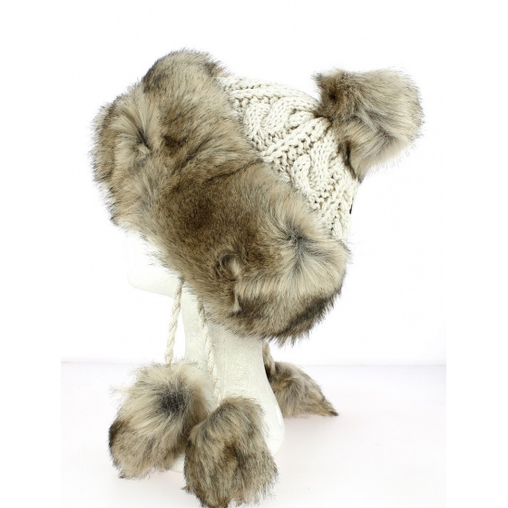 Women's Beige Faux Fur Aleksa Toque - Traclet