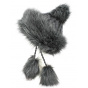 Women's Aleksa Faux Fur Hat in Black - Traclet
