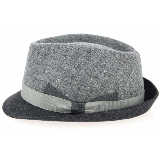 Chapeau Trilby Cabbia Laine Gris- Traclet Chapeau Trilby Cabbia Laine Gris- Traclet