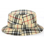 Beige Wool Giarretta Checkered Bucket Hat - Traclet