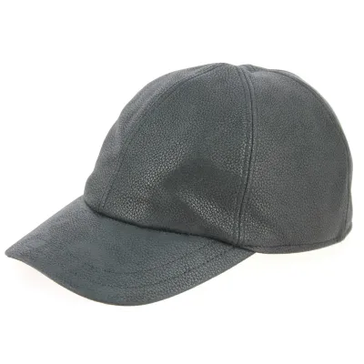 Monaco Black Leather Baseball Cap - Göttmann Reference: 5852 | Chapellerie Traclet