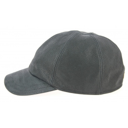 Monaco Black Leather Baseball Cap - Göttmann