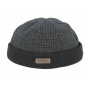 Black Wool & Cotton Docker Beanie - Göttmann