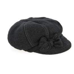 Cap Gavroche Ravarino Laine Noire- Traclet
