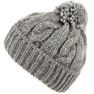 Valeriano Wool & Alpaca Pompom Beanie Dark Grey - Traclet  Reference: 6040 | Traclet Hat Shop