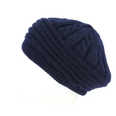 Baroni Angora & Wool Navy Blue Beret - Traclet Reference: 512 | Traclet Hat Shop
