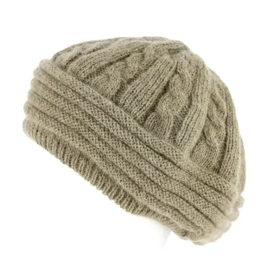 Béret Baroni Angora & Laine Taupe- Traclet  Reference : 5217 | Chapellerie Traclet