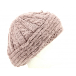 Baroni Angora & Wool Beret in Pink - Traclet