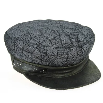 Casquette Marin Hermione Noire & Grise- Mtm  Reference : 3022 | Chapellerie Traclet