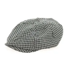 Grey Houndstooth Irish Cap - Traclet Reference: 7868 | Traclet Hat Shop