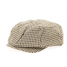 Brown Irish houndstooth cap- Traclet