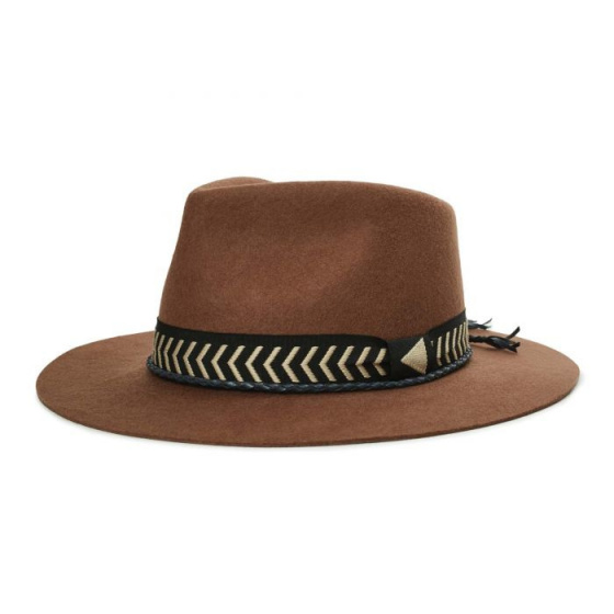 Venice Wool Felt Fedora Hat Brown - Brixton