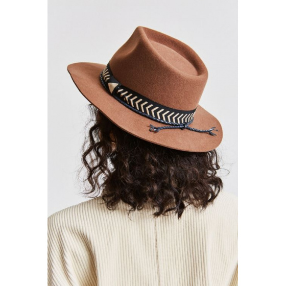 Venice Wool Felt Fedora Hat Brown - Brixton