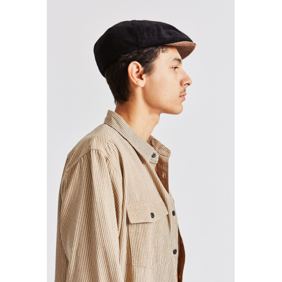 Brown & Black Velvet Brood Cap - Brixton