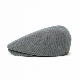Hooligan Flat Cap Cotton Navy Blue & Gray - Brixton