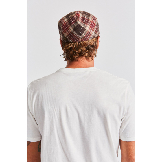Casquette Hooligan Laine Marron & Bordeaux- Brixton