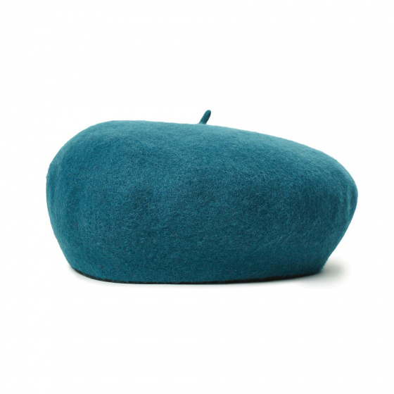 Audrey Wool Beret Atlantic Blue - Brixton