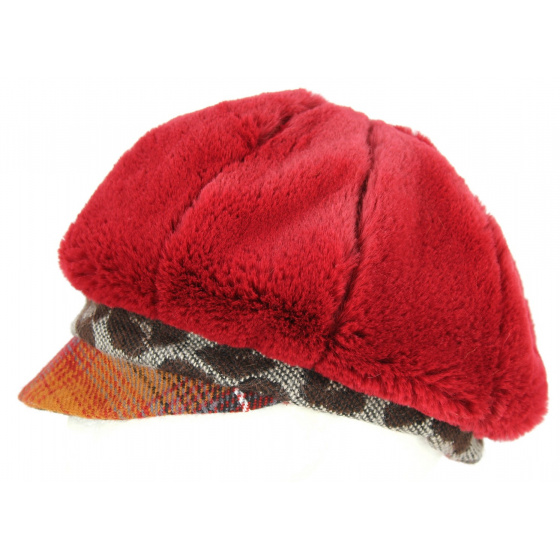 Talange Burgundy Newsboy Cap - Traclet