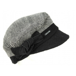 Black Utelle Newsboy Cap - Traclet