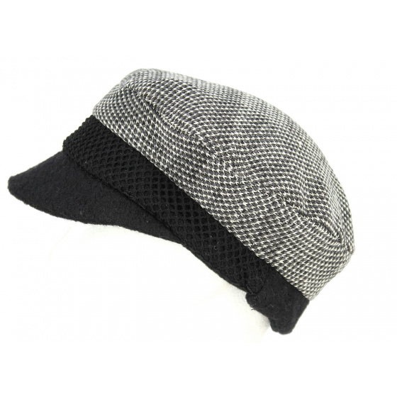 Black Utelle Newsboy Cap - Traclet Black Utelle Newsboy Cap - Traclet