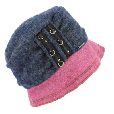 Navy & Purple Odenas Bucket Hat - Traclet  Reference: 1753 | Traclet Hatmakers