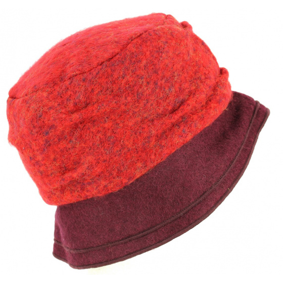 Red & Plum Odenas Bucket Hat - Traclet