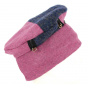 Women's Jussas Wool Beanie Navy & Purple - Traclet