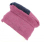 Women's Jussas Wool Beanie Navy & Purple - Traclet