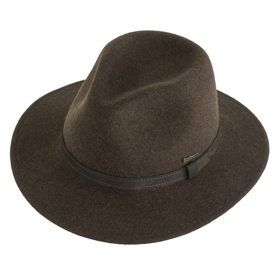 Nassau Brown Wool Felt Traveller Hat - Traclet